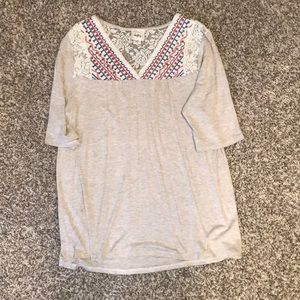 Short sleeve nude top
